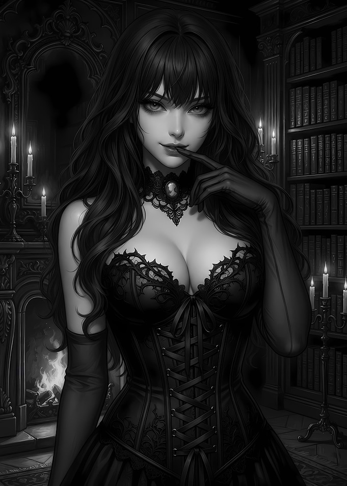 Halloween Goth Anime Girl