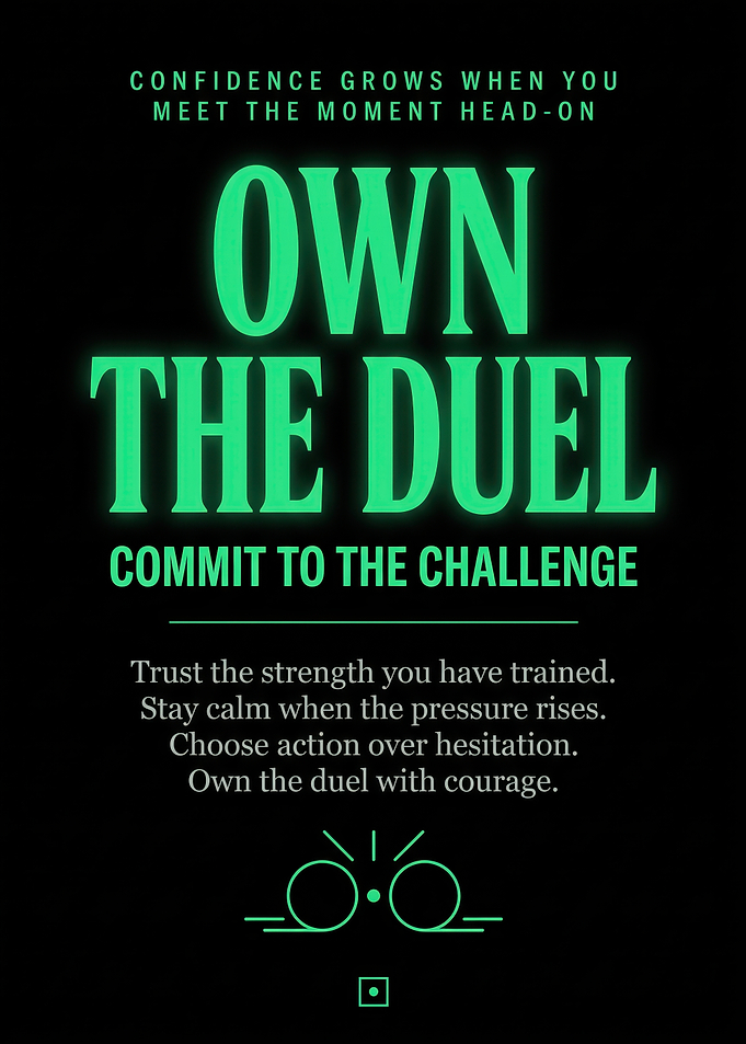 Own The Duel Motivational Poster