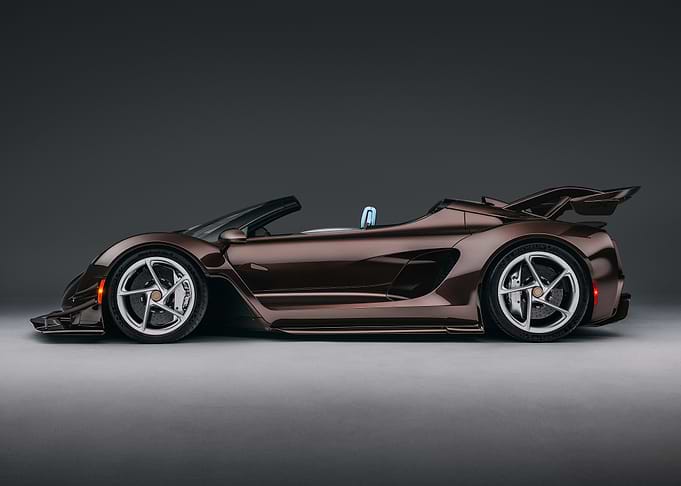 Brown Koenigsegg Jesko Roadster Side View