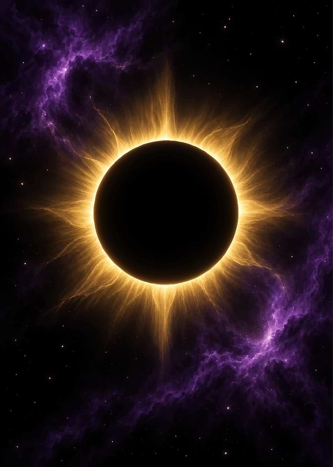 Total Solar Eclipse in Deep Space