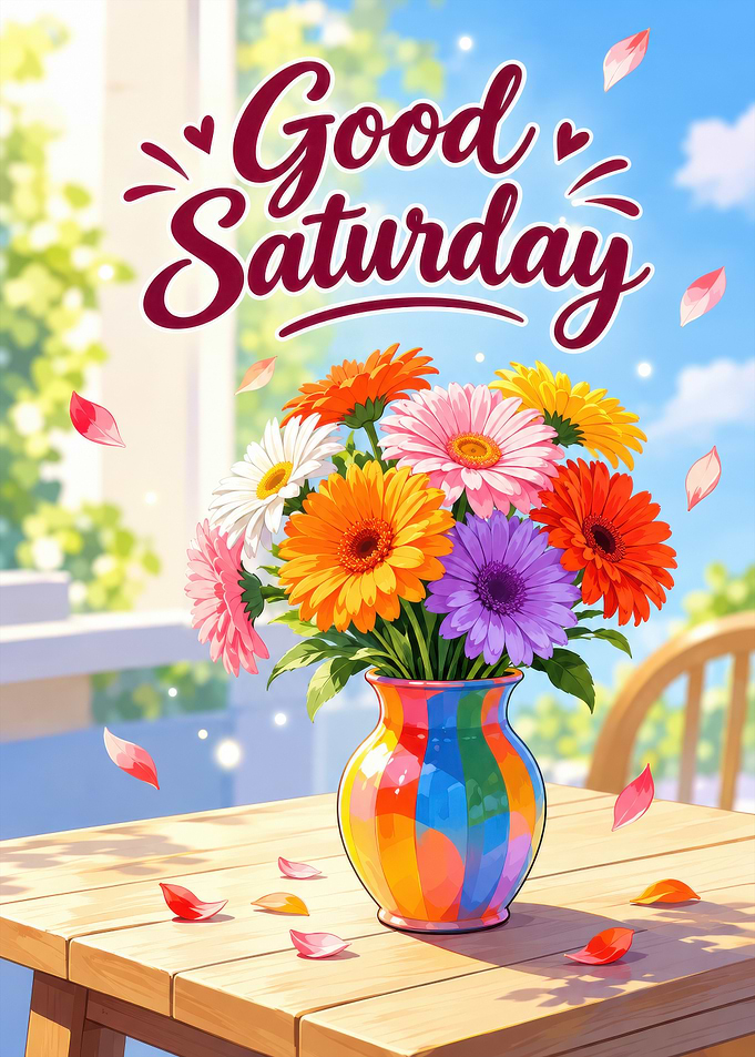 Good Saturday Floral Greeting Card
