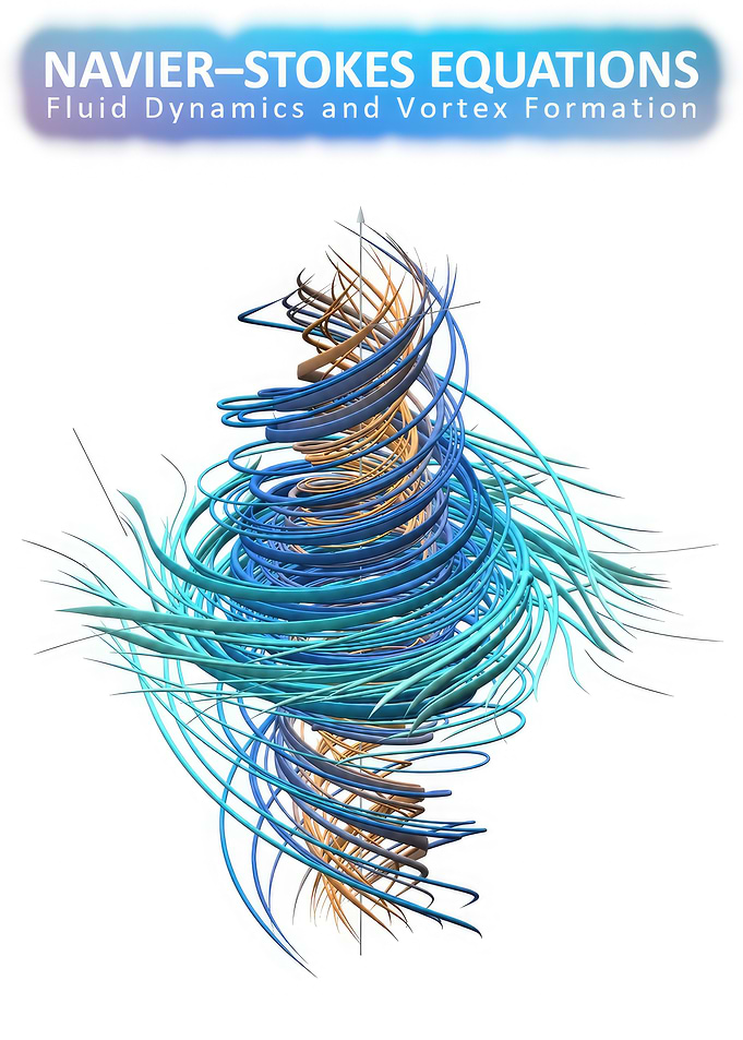 Navier-Stokes Fluid Dynamics Vortex Visualization