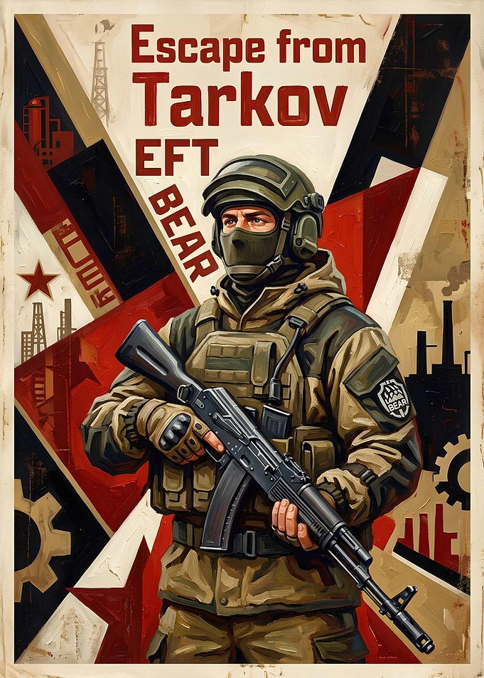 Escape from Tarkov BEAR Soldier Poster