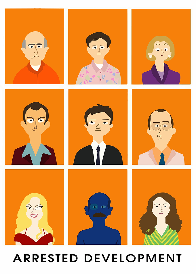 Arrested Development Character Grid Poster
