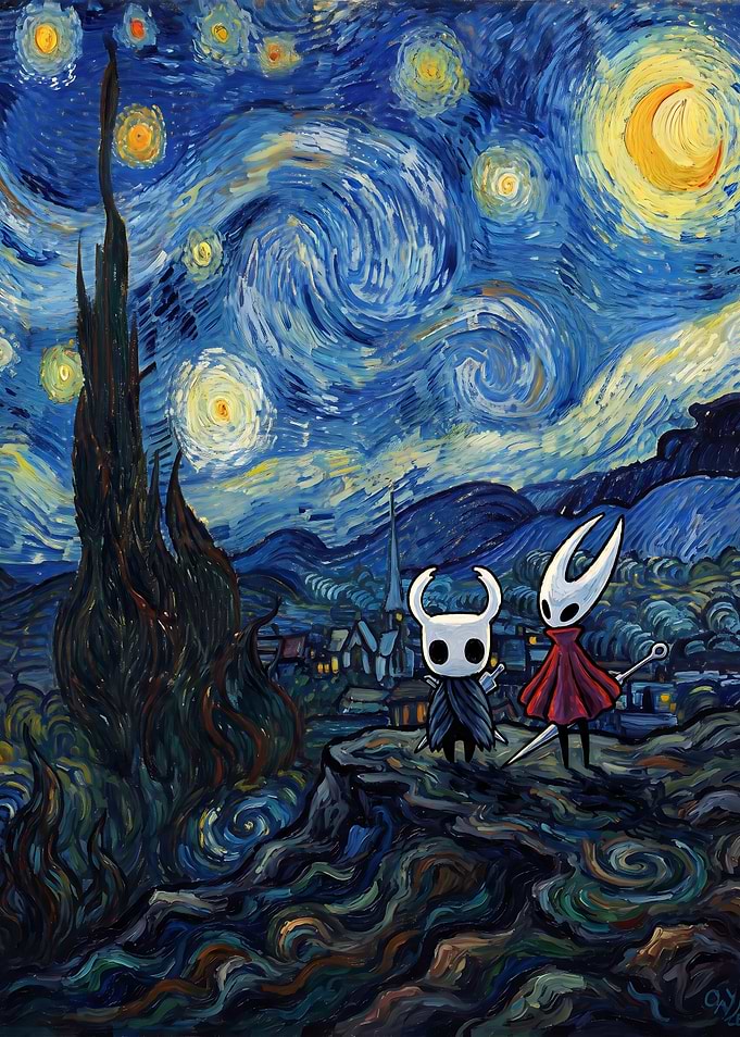 Hollow Knight Starry Night Fan Art