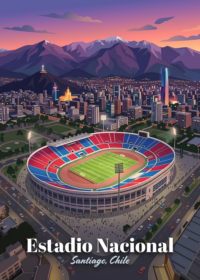 Estadio Nacional Santiago Chile Poster