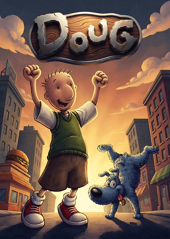 Doug and Porkchop Cartoon Poster