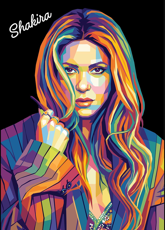 Shakira Pop Art Portrait