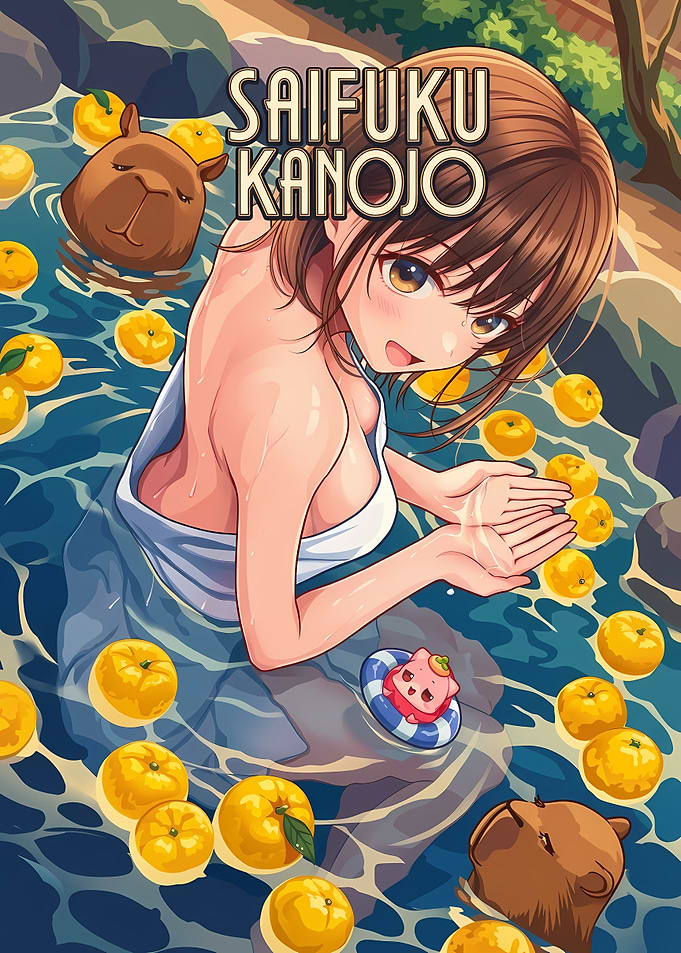 Saifuku Kanojo Anime Hot Spring Illustration