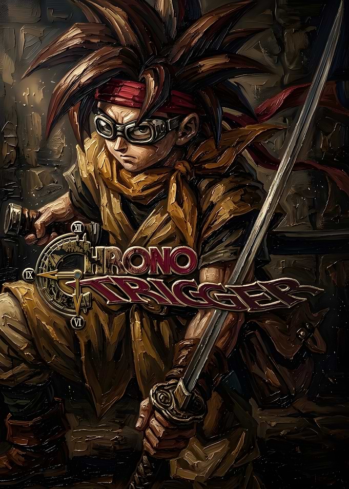 Chrono Trigger Crono Oil Painting