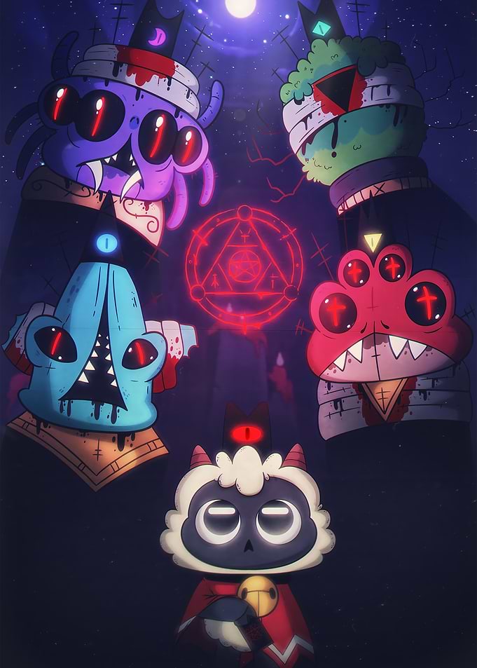 Cult of the Lamb Bishops Fanart