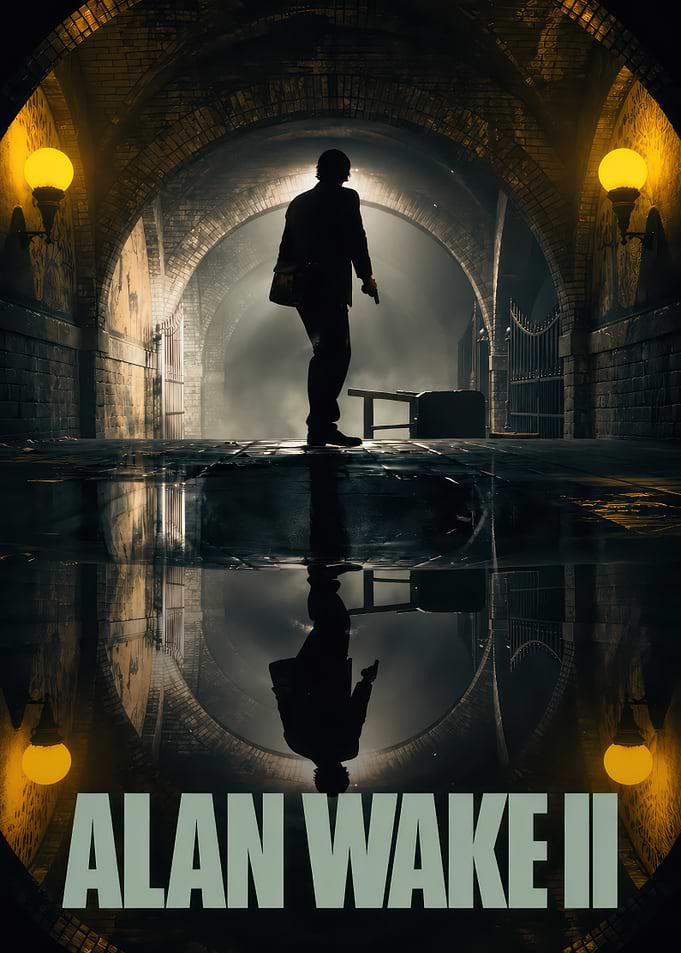 Alan Wake 2 Tunnel Reflection Poster