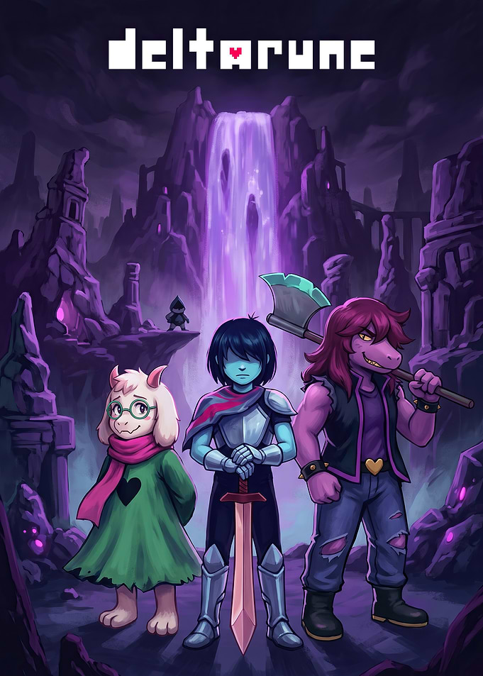 Deltarune Main Trio Adventure Poster