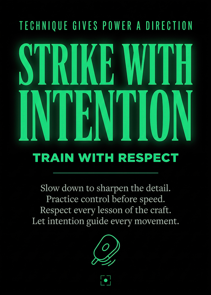 Strike With Intention Motivational Poster