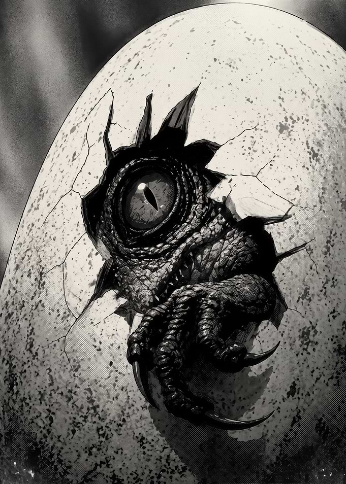 Hatching Dragon Egg Illustration