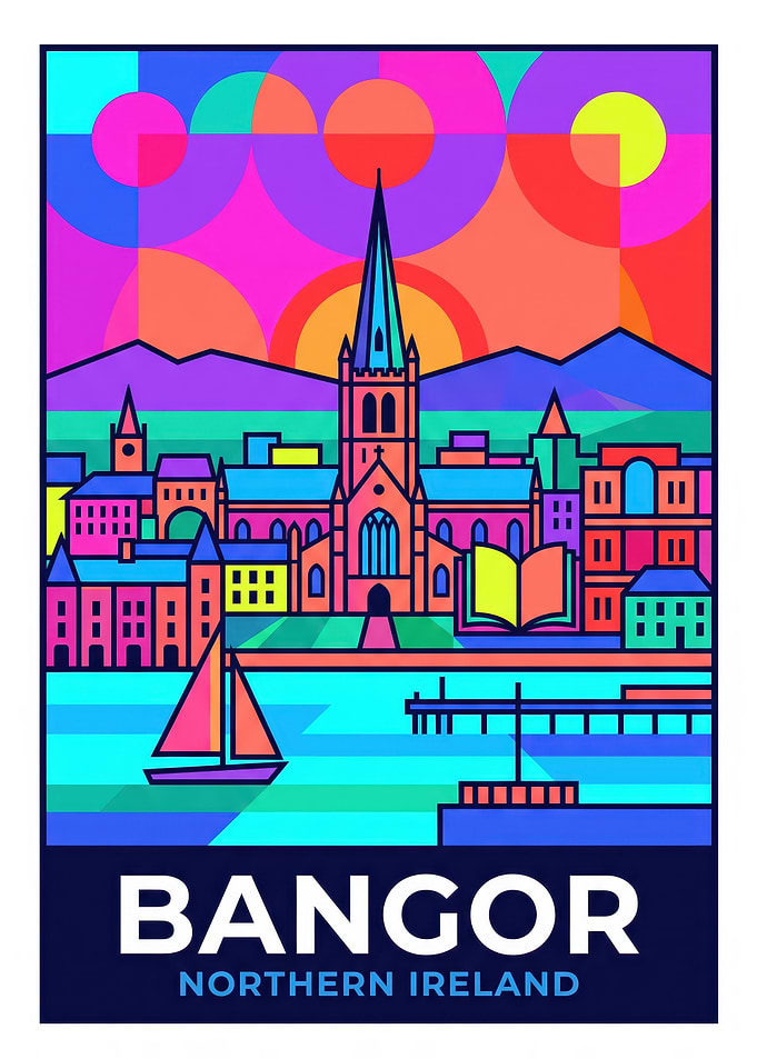 Bangor Northern Ireland Travel Poster