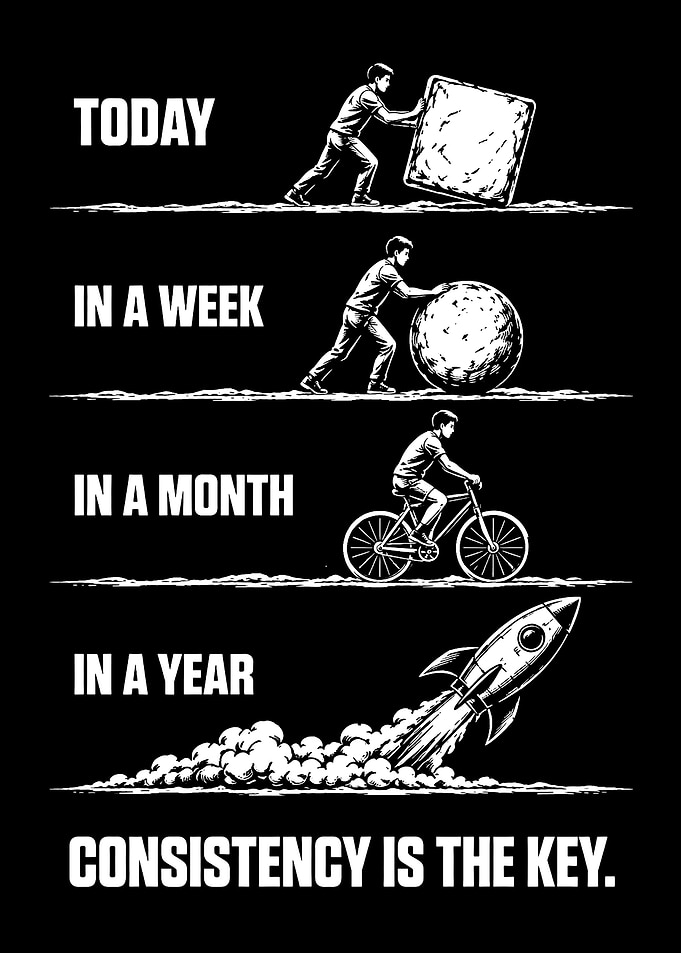 Consistency Is The Key Motivational Poster