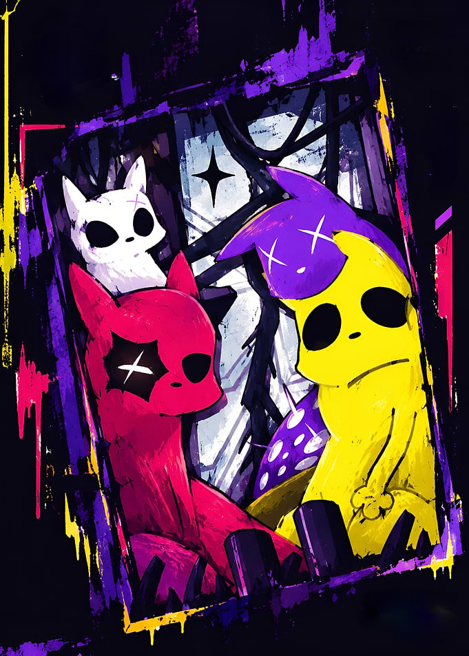 Colorful Abstract Creatures Illustration