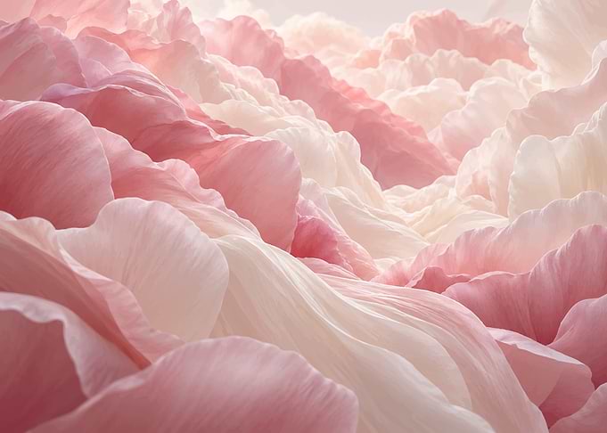 Abstract Pink and White Petal Waves