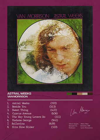 Van Morrison Astral Weeks Album Poster
