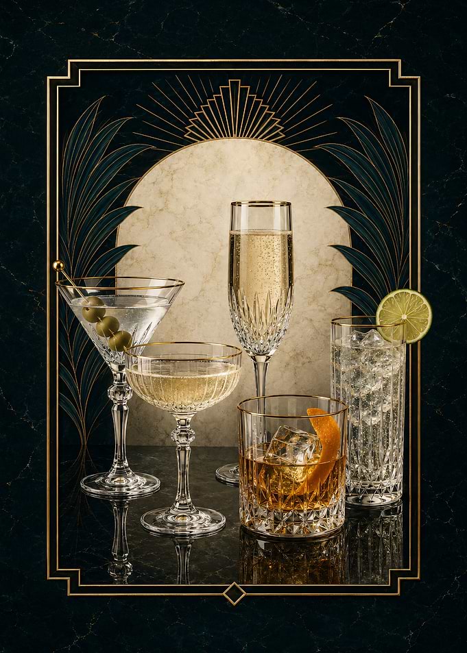 Art Deco Crystal Cocktails