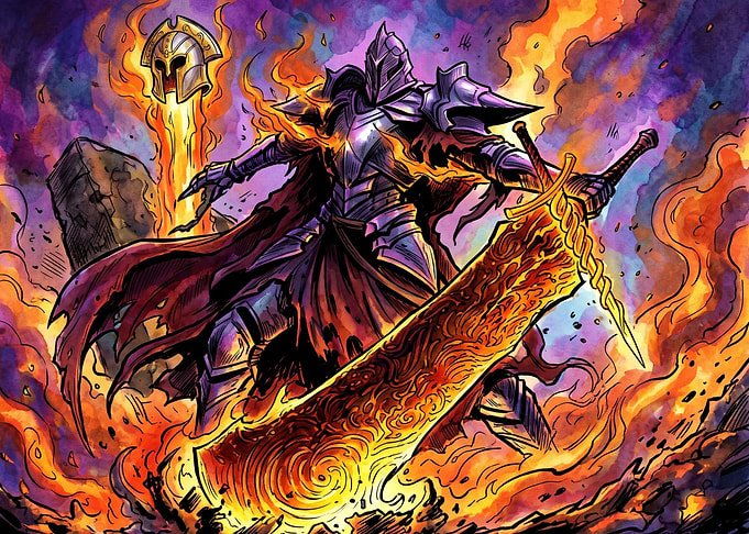 Abyssal Watcher with Flaming Greatsword