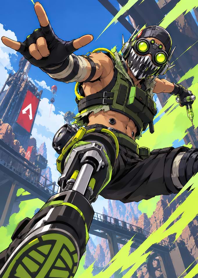 Octane from Apex Legends Action Shot