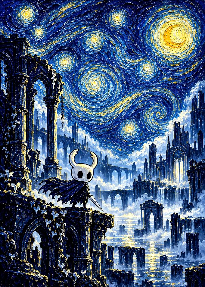 Hollow Knight Starry Night Mashup
