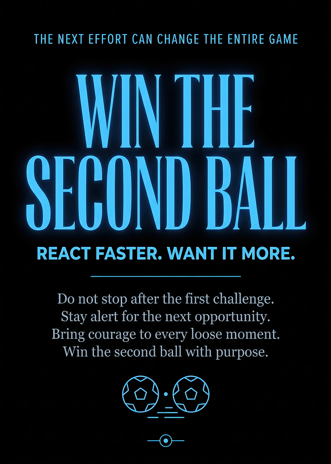 Win The Second Ball Motivational Poster