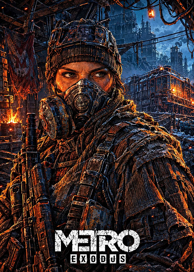 Metro Exodus Post-Apocalyptic Soldier Poster