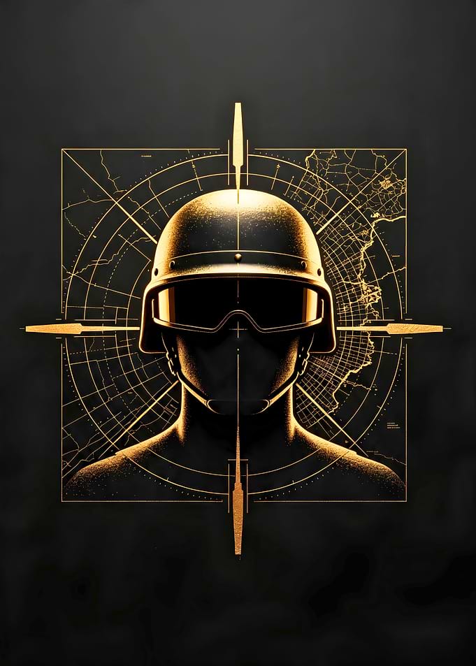 Tactical Soldier Gold Map Target