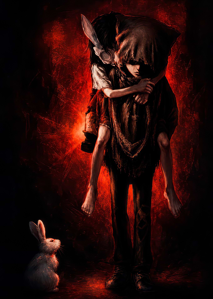 Dark Fantasy Rabbit Girl Piggyback