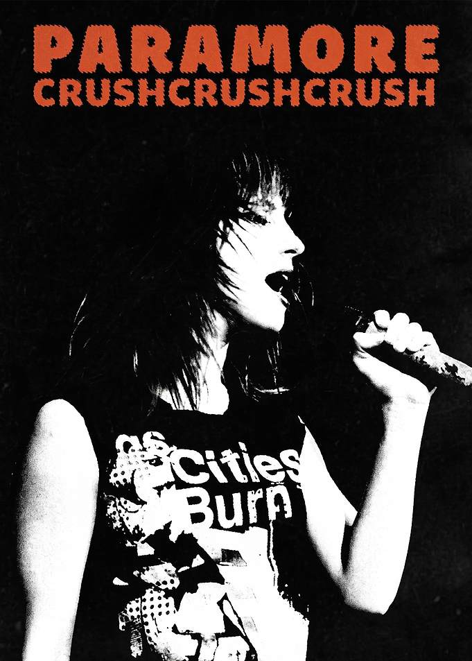 Paramore Crushcrushcrush Concert Poster