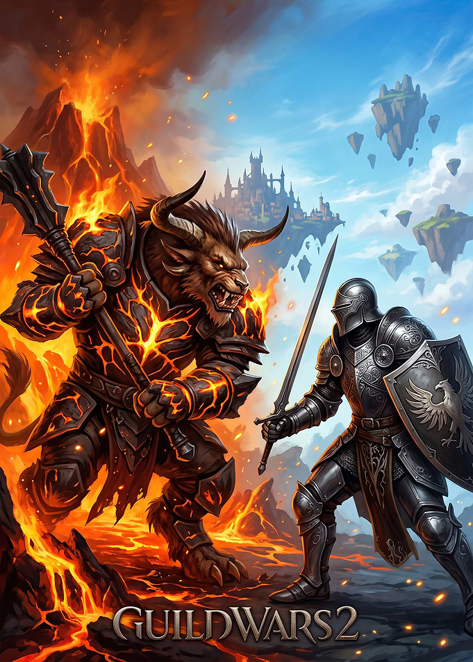 Guild Wars 2 Charr vs Knight