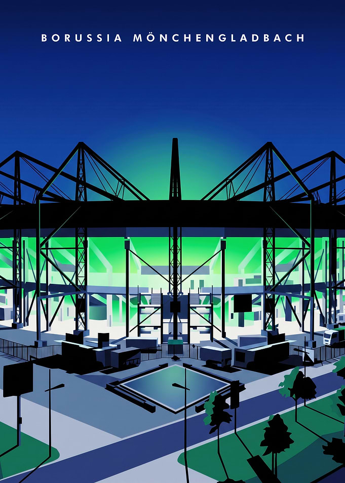 Borussia Mönchengladbach Stadium Minimalist Poster
