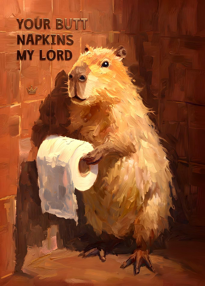 Capybara Offering Toilet Paper
