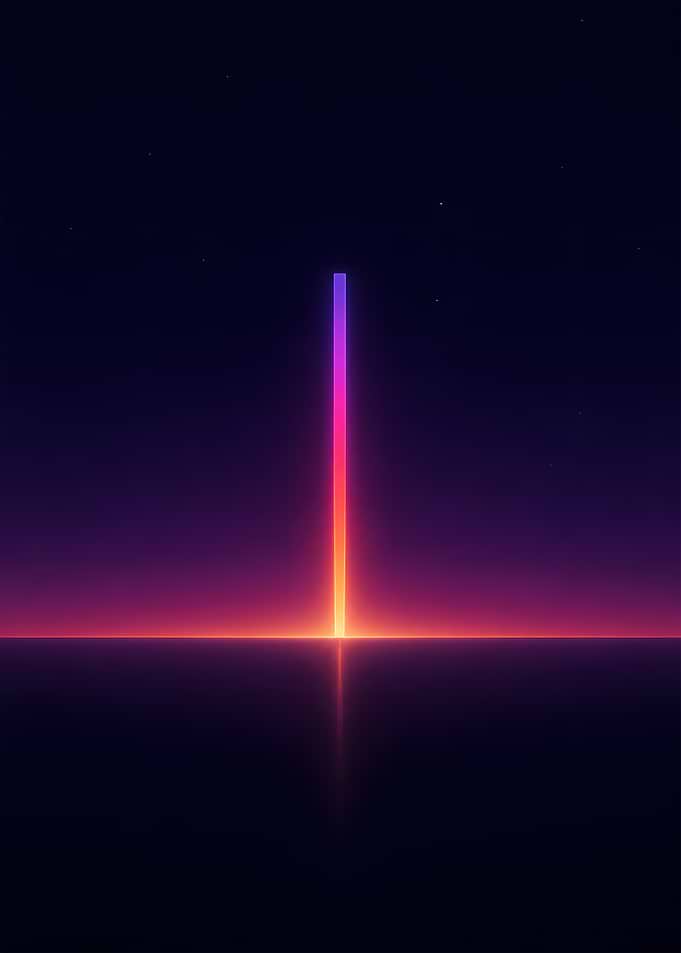 Neon Vertical Light Beam
