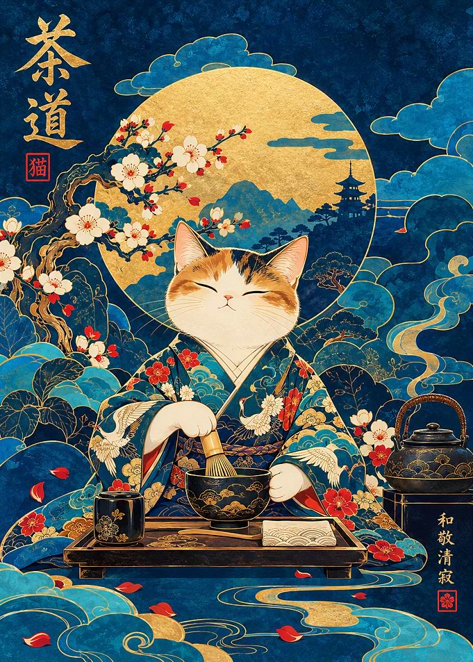 Tea Master Cat