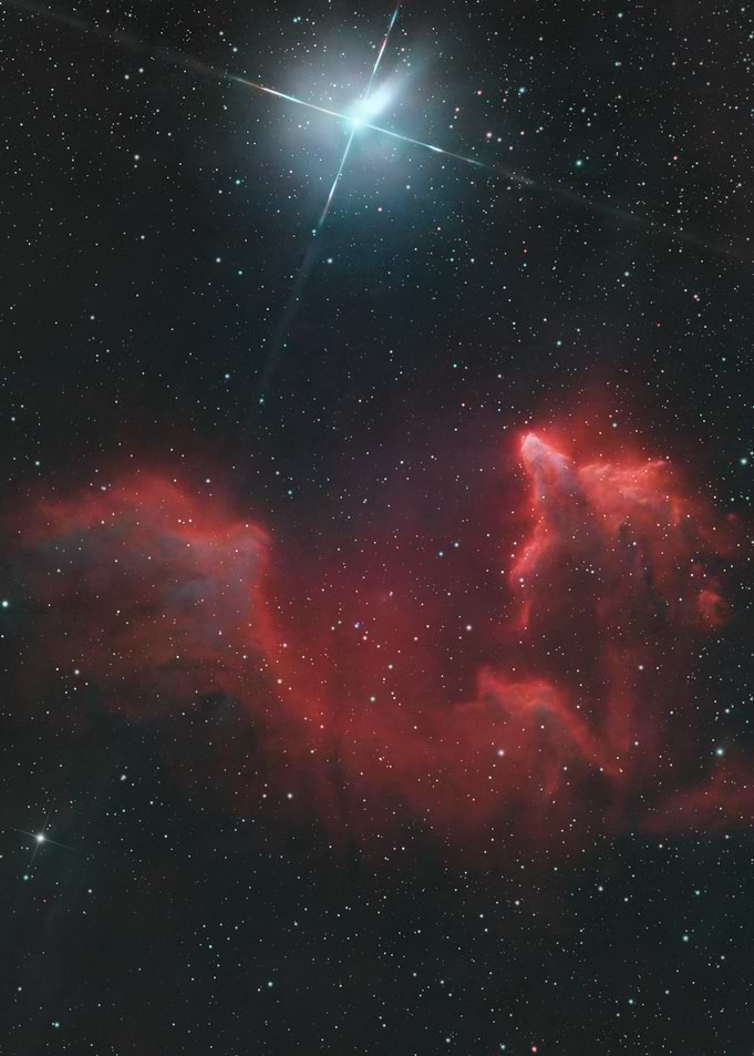 The Ghost of Cassiopeia, IC59 and IC63 Nebula
