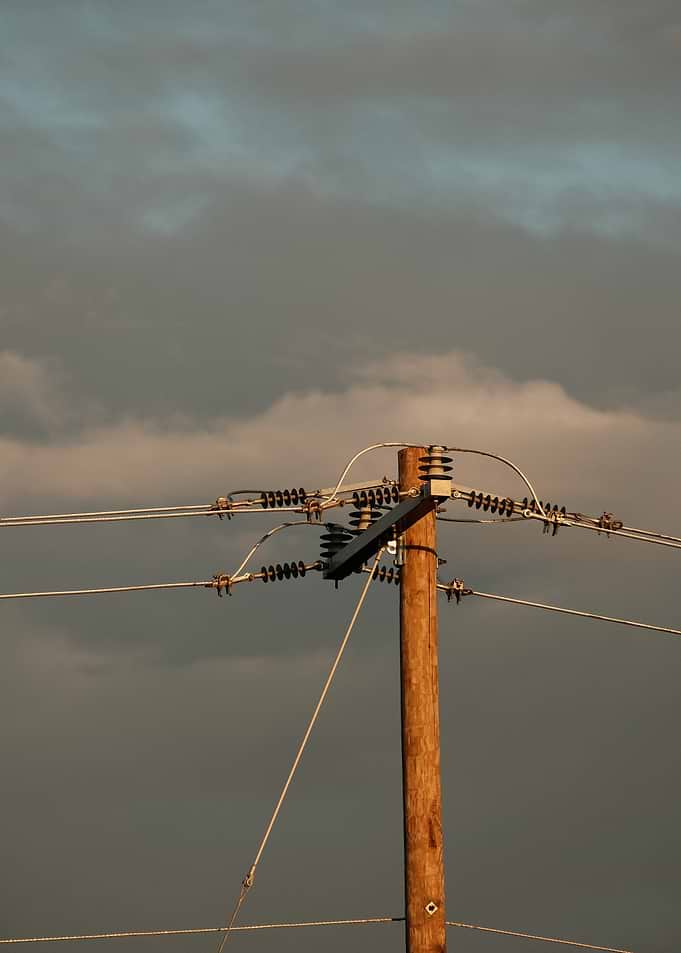 Utility Pole at Sunset