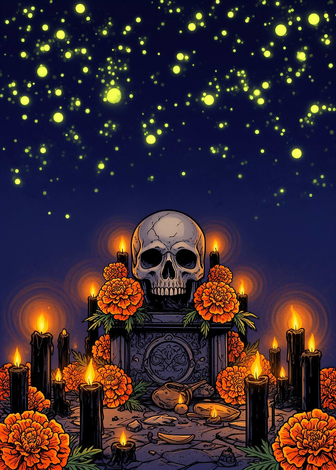 Dia de los Muertos Skull Altar