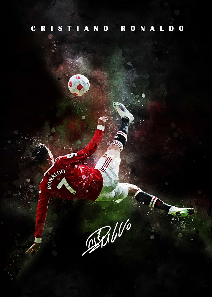 Cristiano Ronaldo Bicycle Kick Poster
