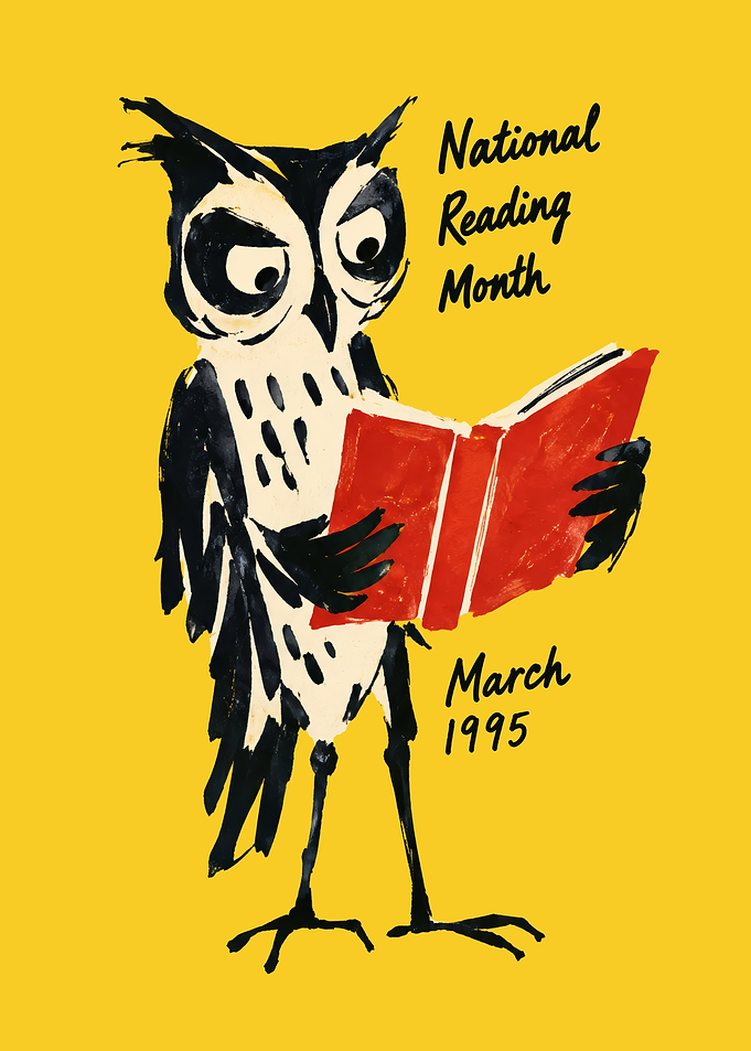 National Reading Month Owl Poster
