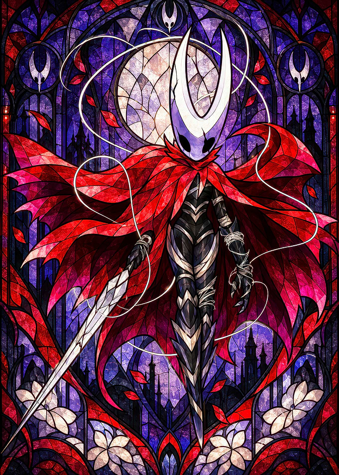 Hornet Stained Glass Hollow Knight Art