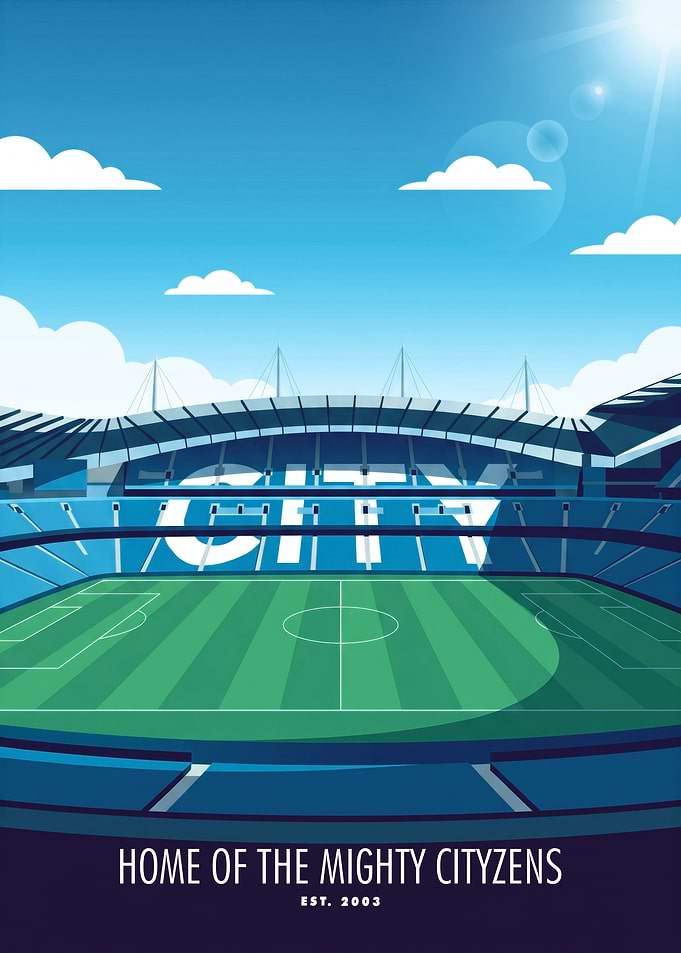 Manchester City Stadium Vector Art