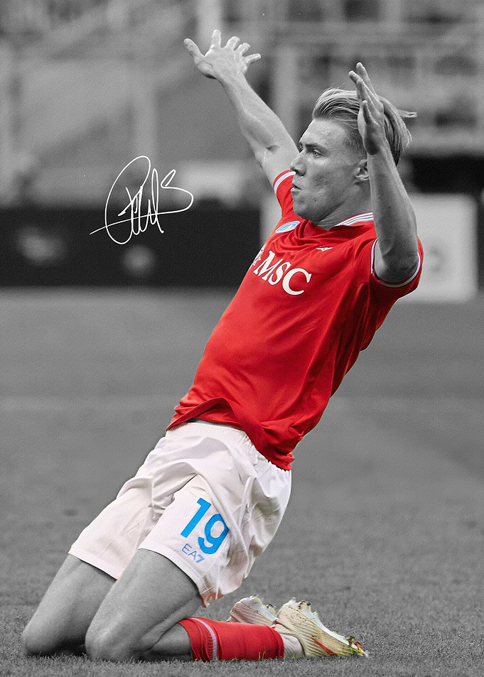 Rasmus Hojlund Goal Celebration Poster