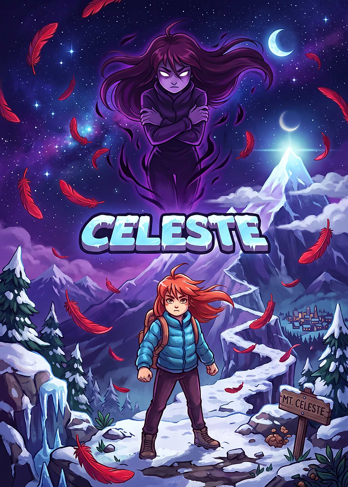 Celeste Video Game Poster Art