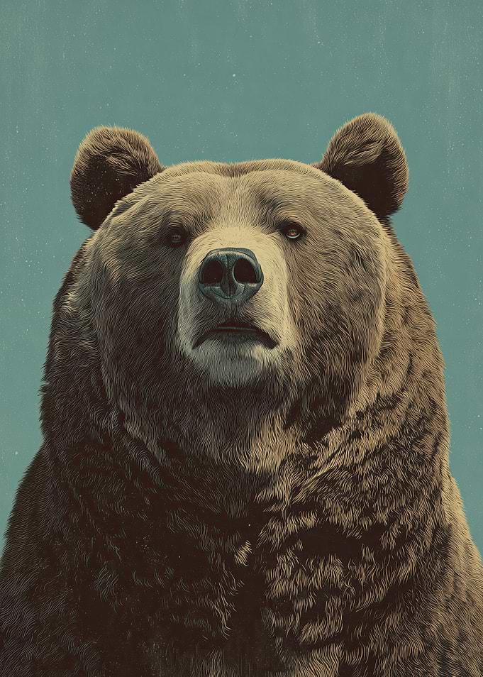 Majestic Grizzly Bear Portrait