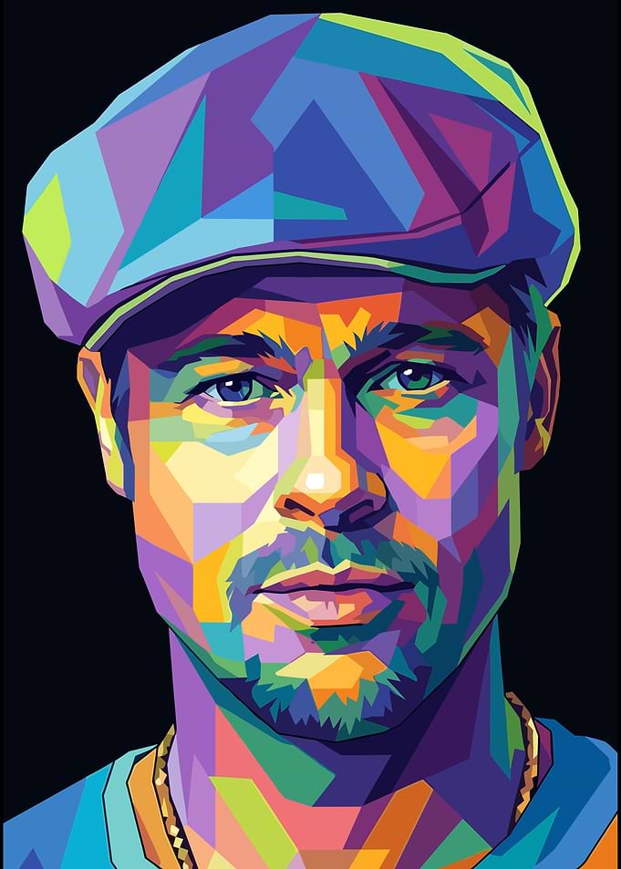 Brad Pitt Pop Art Portrait