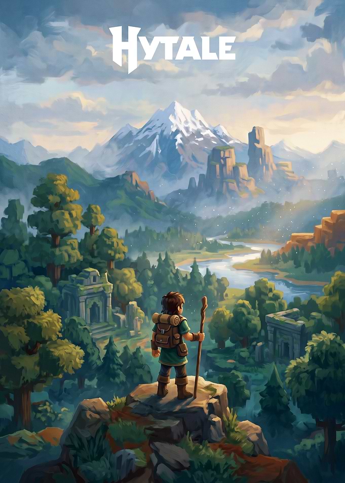 Hytale Game World Exploration Poster